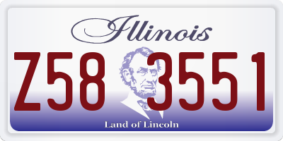 IL license plate Z583551