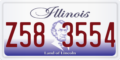 IL license plate Z583554
