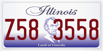 IL license plate Z583558