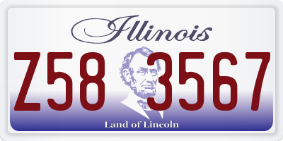 IL license plate Z583567