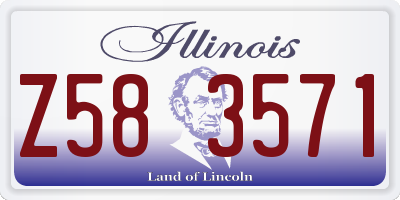 IL license plate Z583571