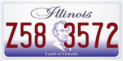 IL license plate Z583572