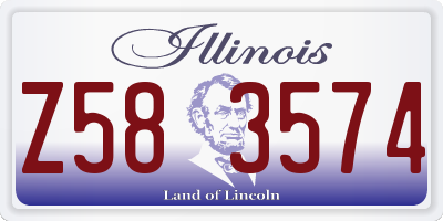 IL license plate Z583574
