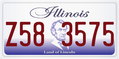 IL license plate Z583575
