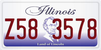 IL license plate Z583578