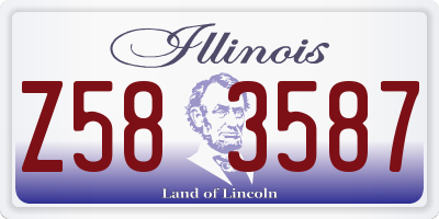 IL license plate Z583587