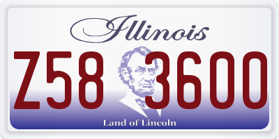 IL license plate Z583600