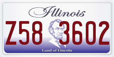 IL license plate Z583602