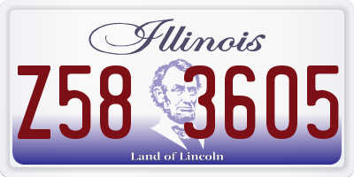 IL license plate Z583605