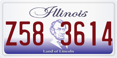 IL license plate Z583614