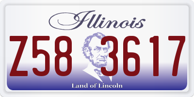 IL license plate Z583617