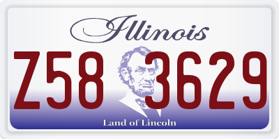 IL license plate Z583629