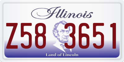 IL license plate Z583651