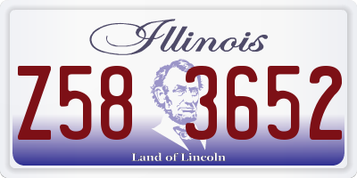 IL license plate Z583652