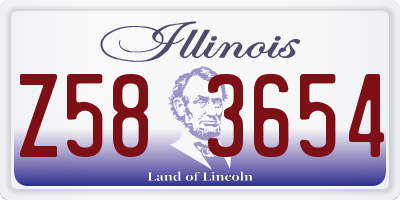 IL license plate Z583654