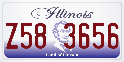 IL license plate Z583656
