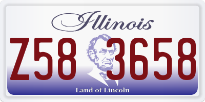 IL license plate Z583658