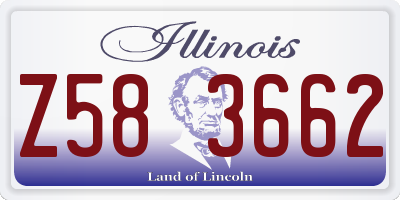 IL license plate Z583662