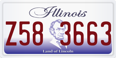 IL license plate Z583663