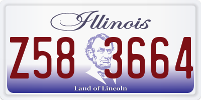 IL license plate Z583664