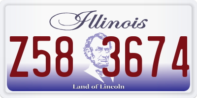 IL license plate Z583674