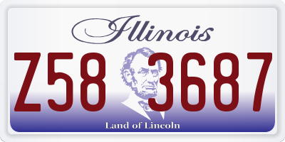 IL license plate Z583687