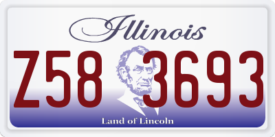 IL license plate Z583693