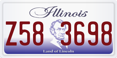 IL license plate Z583698