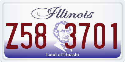 IL license plate Z583701