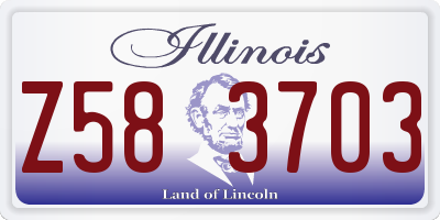 IL license plate Z583703