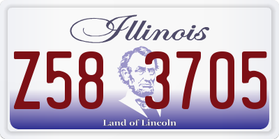 IL license plate Z583705