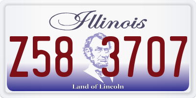 IL license plate Z583707