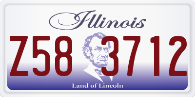 IL license plate Z583712