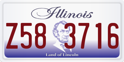 IL license plate Z583716
