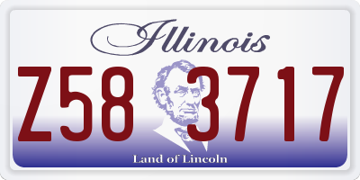 IL license plate Z583717