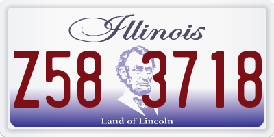 IL license plate Z583718
