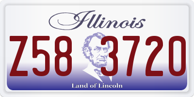 IL license plate Z583720