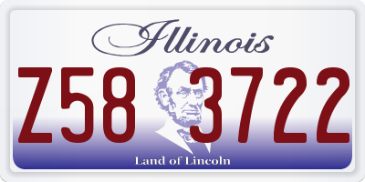 IL license plate Z583722