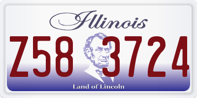IL license plate Z583724