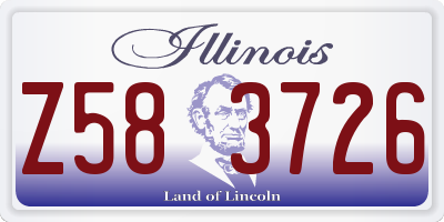 IL license plate Z583726