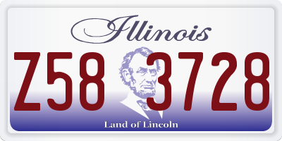 IL license plate Z583728