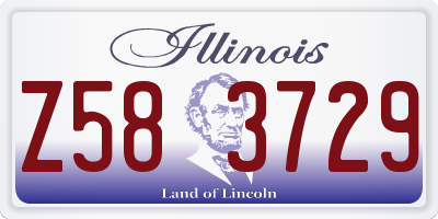 IL license plate Z583729
