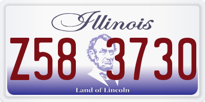 IL license plate Z583730