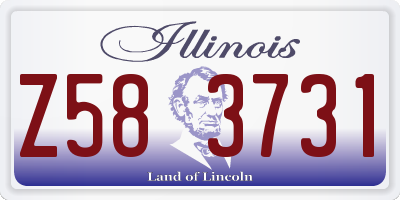 IL license plate Z583731