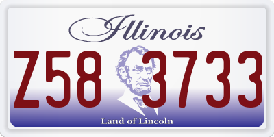 IL license plate Z583733