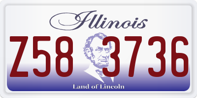 IL license plate Z583736