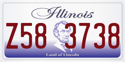 IL license plate Z583738