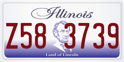 IL license plate Z583739