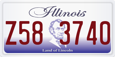 IL license plate Z583740