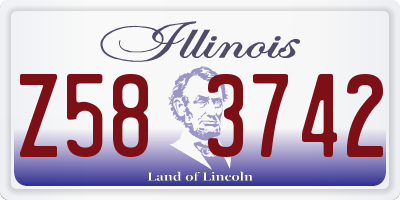 IL license plate Z583742